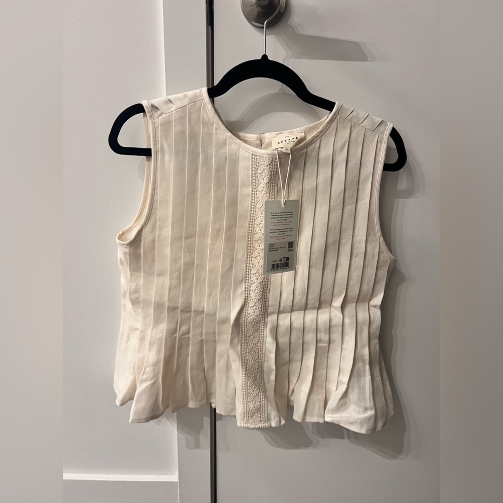BNWT Sezane Molly Blouse - Ecru - Picture 4 of 6